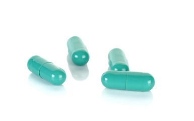 Capsule isolated on the white background