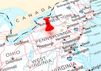 Obraz premium Pennsylvania Map