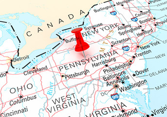 Fototapeta premium Pennsylvania Map