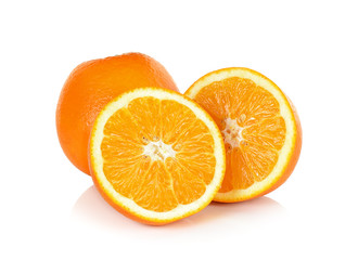 Orange fruit isolated on the white background