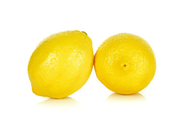 Yellow Lemon isolated on the white background