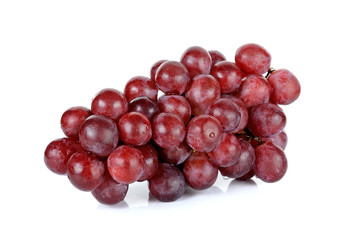 Red grape isolated on the white background
