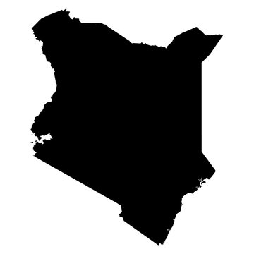 Kenya map on white background vector