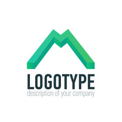 Letter M logo icon design template elements

