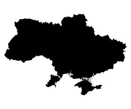 Ukraine map on white background vector