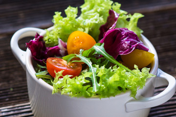 Fresh mixed vegetables salad