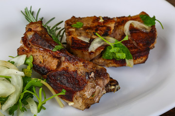 Grilled pork ribs
