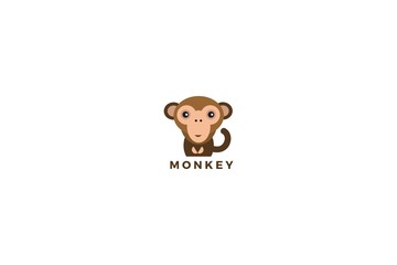 Simple Cartoon Cute Monkey