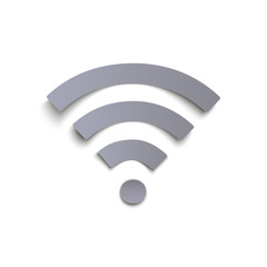 Wi-fi icon isolated on white background.