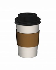 Paper Coffee cup isolated on white 