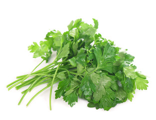 parsley on a white background