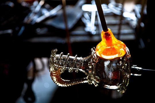 glassmaker in Vimbodi, Tarragona, Catalonia, Spain