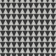 Geometric line monochrome abstract hipster seamless pattern with triangle. Wrapping paper. Scrapbook paper. Tiling. Vector illustration. Background. Graphic texture for your design, wallpaper. 