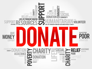 Fototapeta premium Donate word cloud concept