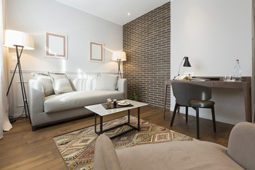 Modern living room interior in the morning,sunlight