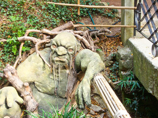 sculpture in a park