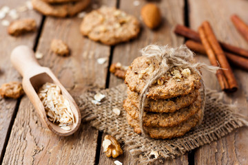 homemade oatmeal cookies with nuts