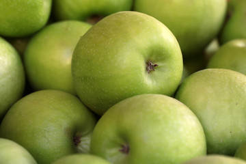 Fresh green apples