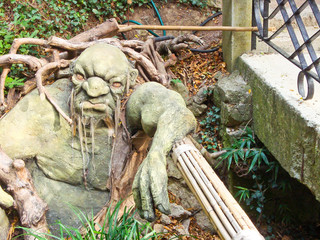 sculpture in a park