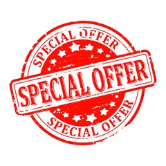 Damaged round stamped - special offer  - vector eps
