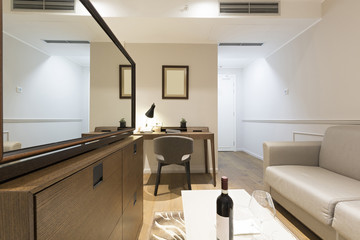 Interior of a modern hotel apartment