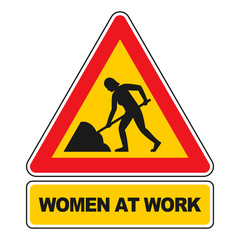 Women at work sign