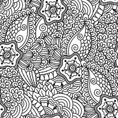 Seamless black and white pattern. 