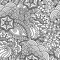 Seamless black and white pattern. 