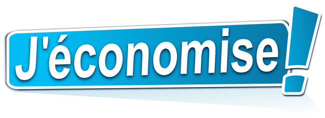 j'économise sur étiquette bleue