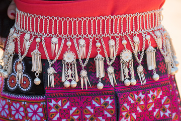 Traditional Hill Tribe Silver ornaments. - 102578475