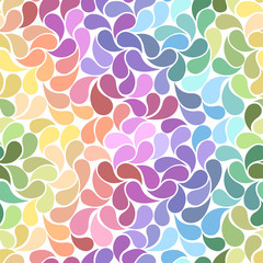 Pastel rainbow petals seamless background