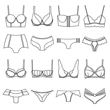 Set of lingerie elements
