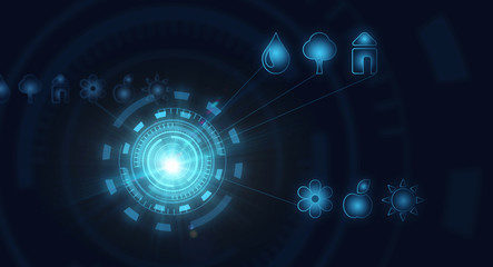 High technology blue background