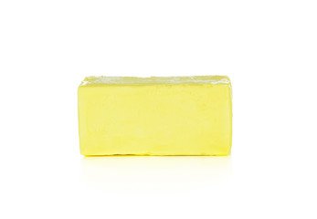 butter on white background