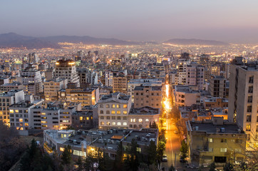 Fototapeta na wymiar Tehran at night, Tehran, Iran