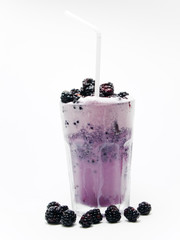 Fototapeta na wymiar Blackberry milkshake