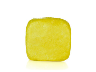 tofu cheese on white background