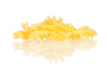 Raw pasta isolated on white