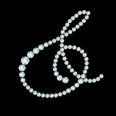 Diamond ampersand on black backgroud