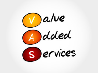 VAS - Value Added Services, acronym business concept