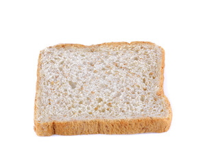 White bread slice. Isolated on white background