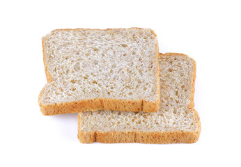 White bread slice. Isolated on white background