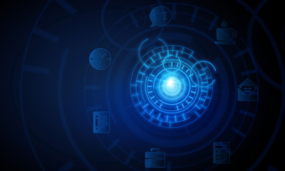 High technology blue background