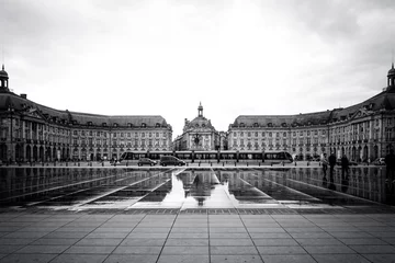 Fotobehang Street view of Place De La Bourse in Bordeaux city © ilolab