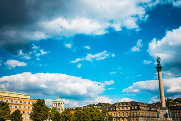 Fototapeta premium Street view of Central part of Warsaw