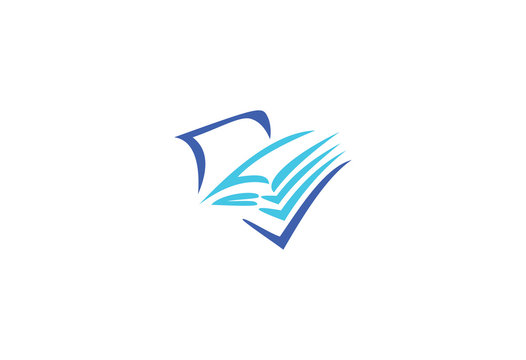 literature book open vector logo 