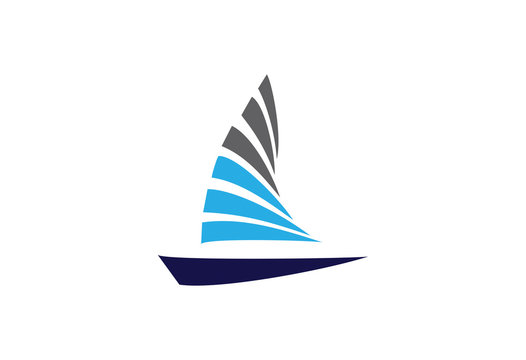 Yacht club badges nautical logo 