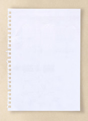 White paper sheet with clipping path.