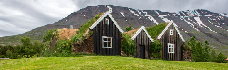 Ancient houses in Holar, Iceland