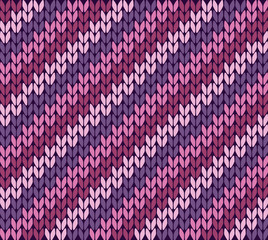 Knitting pattern with stripes